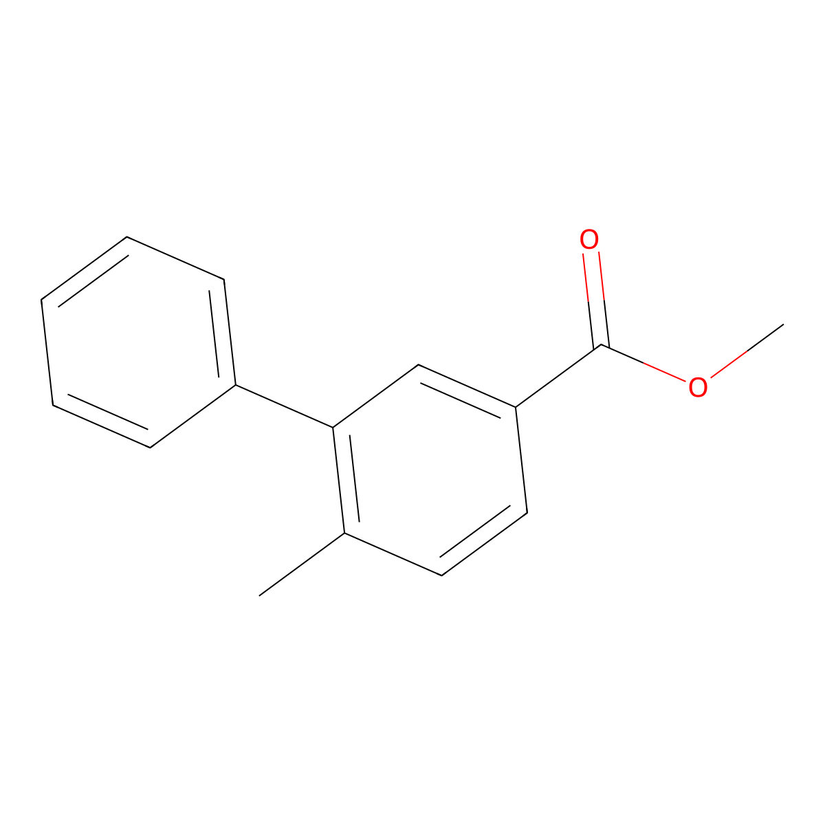 Methyl 6-methyl-[1,1'-biphenyl]-3-carboxylate molecular structure, CAS 161119-24-0