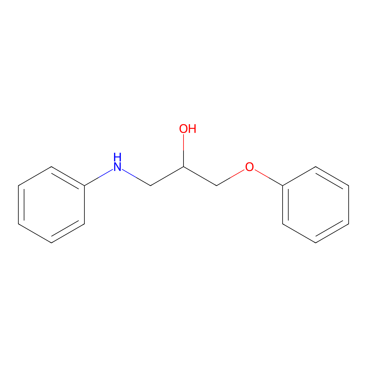 1-Anilino-3-phenoxy-2-propanol molecular structure, CAS 16112-55-3