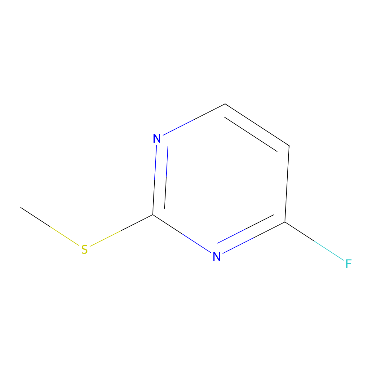 4-Fluoro-2-(methylsulfanyl)pyrimidine molecular structure, CAS 161124-03-4