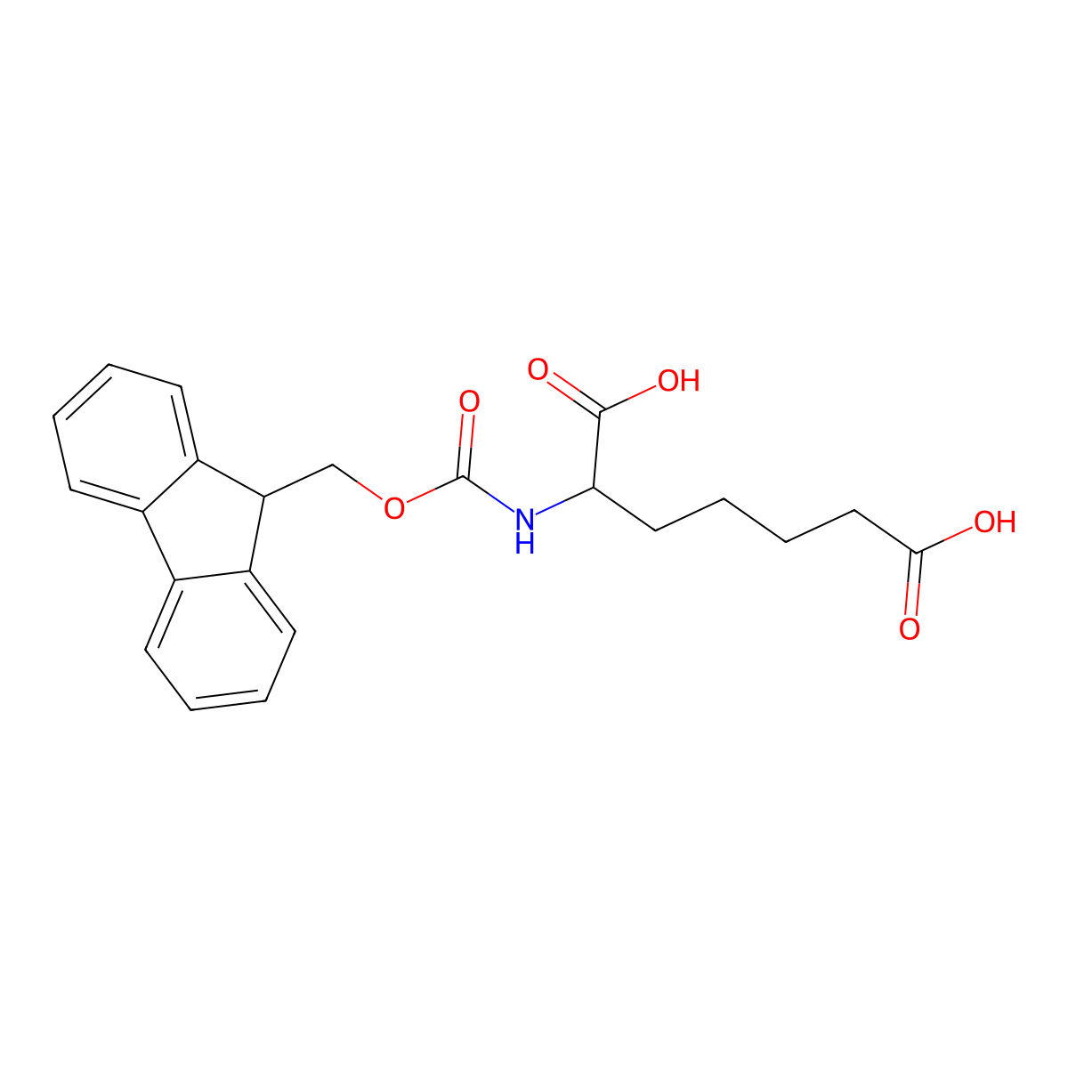 Fmoc-DL-2-aminoheptanedioic acid molecular structure, CAS 161125-38-8