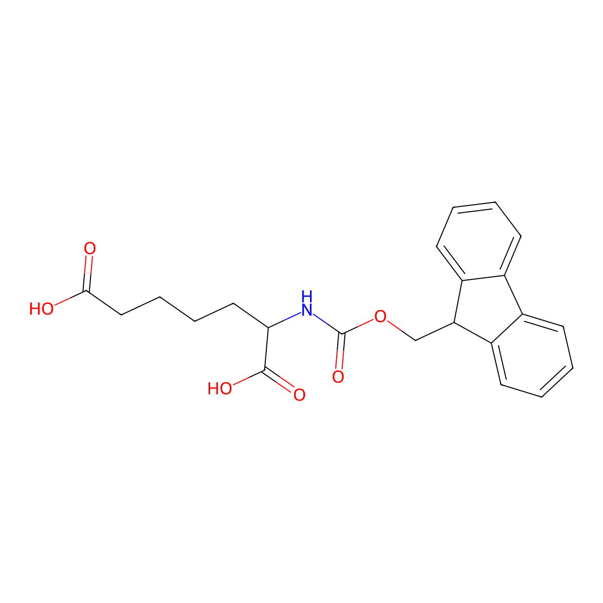Fmoc-DL-2-aminoheptanedioic acid molecular structure, CAS 161125-38-8