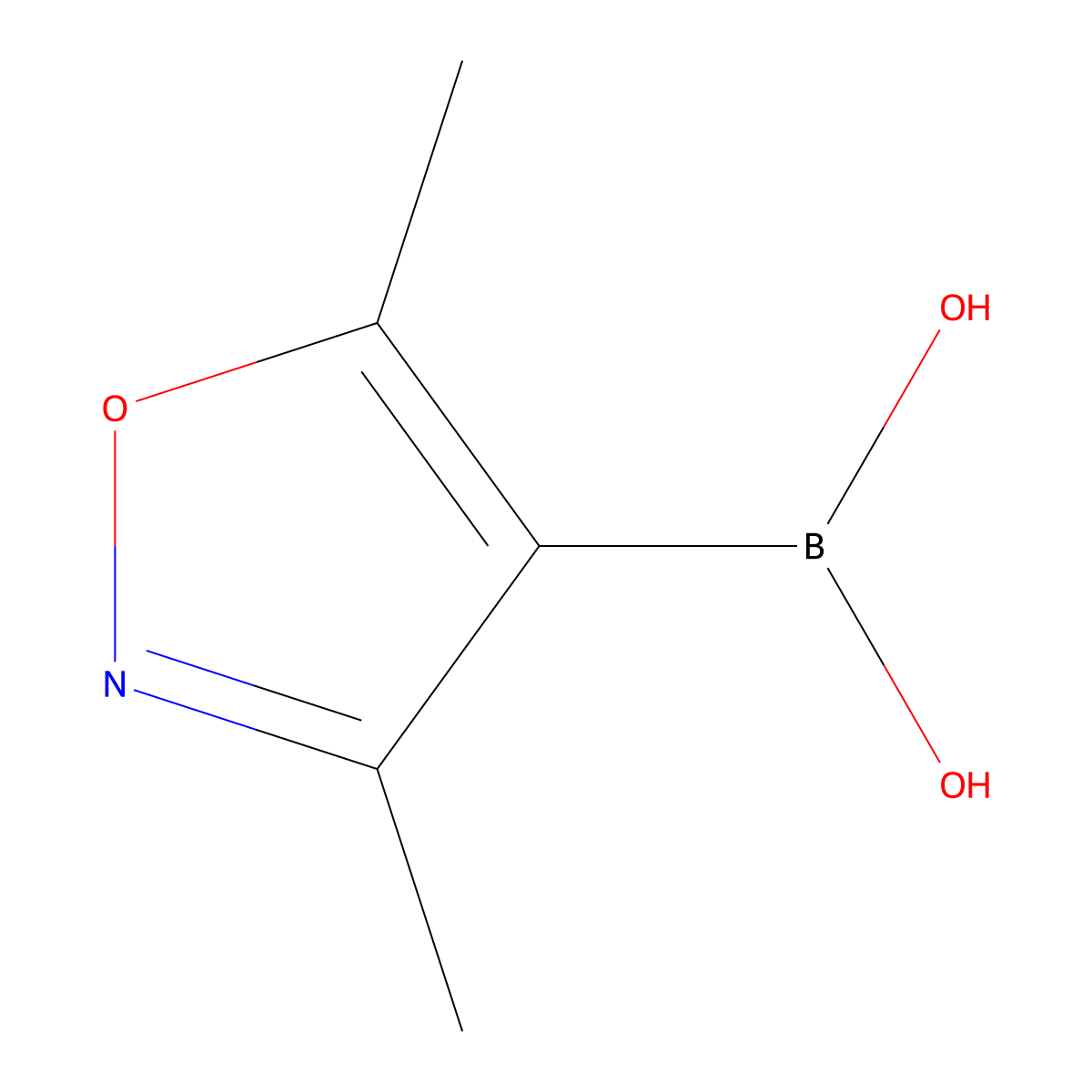 3,5-Dimethylisoxazole-4-boronic acid molecular structure, CAS 16114-47-9