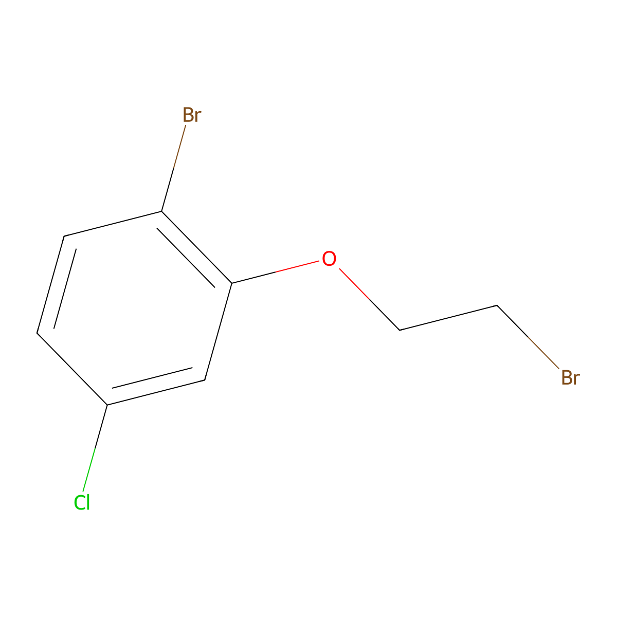 1-Bromo-2-(2-bromoethoxy)-4-chlorobenzene molecular structure, CAS 1611444-69-9