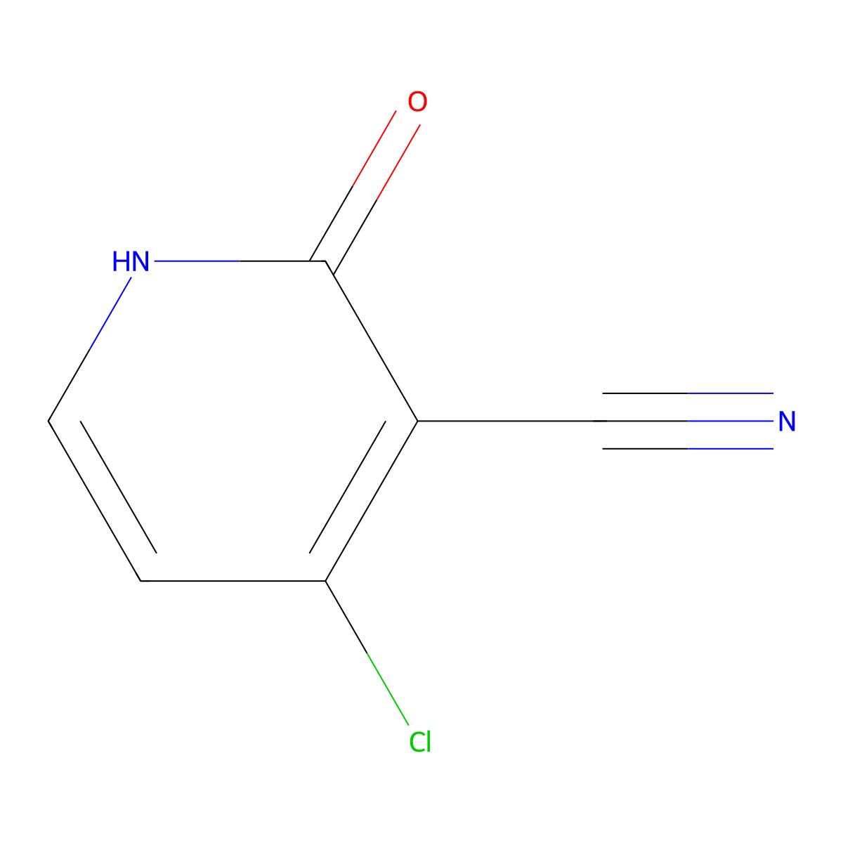 4-Chloro-2-hydroxynicotinonitrile molecular structure, CAS 1611464-71-1