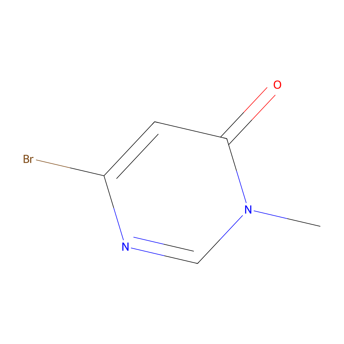6-bromo-3-methylpyrimidin-4(3H)-one molecular structure, CAS 1611464-74-4