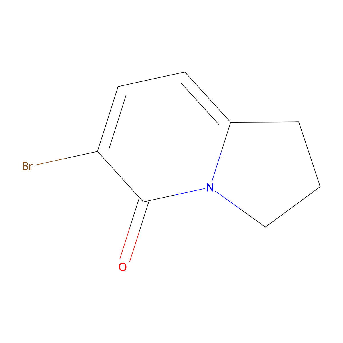 6-bromo-2,3-dihydro-1H-indolizin-5-one molecular structure, CAS 1611464-76-6