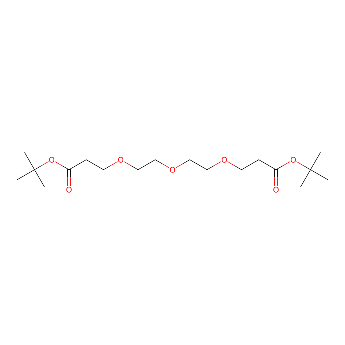 Bis-PEG3-t-butyl ester molecular structure, CAS 1611468-29-1