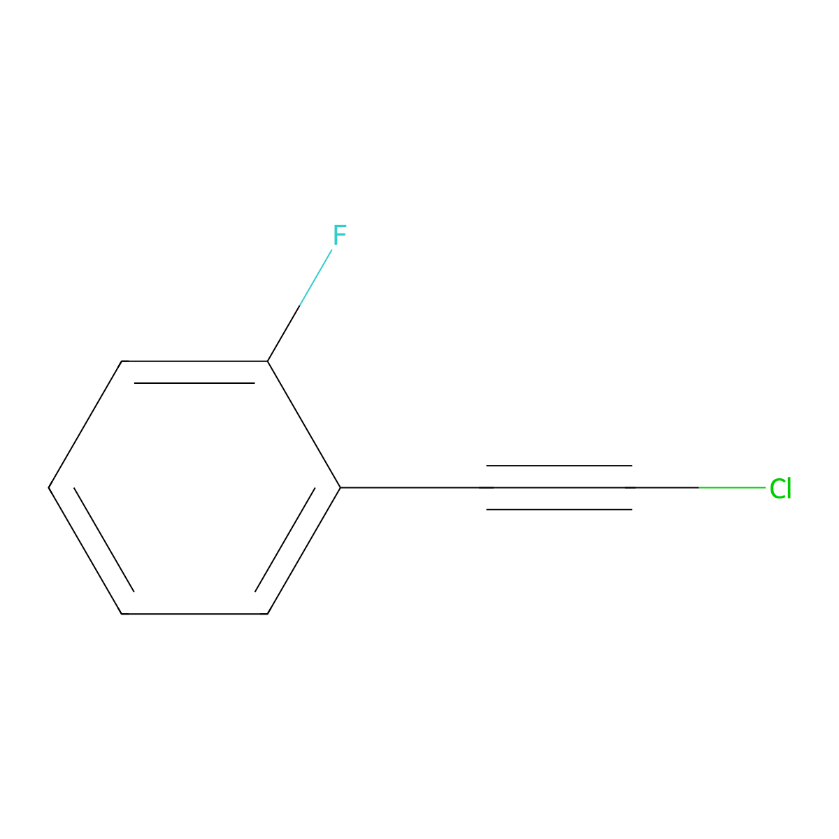 1-(2-Chloroethynyl)-2-fluorobenzene molecular structure, CAS 1611483-77-2