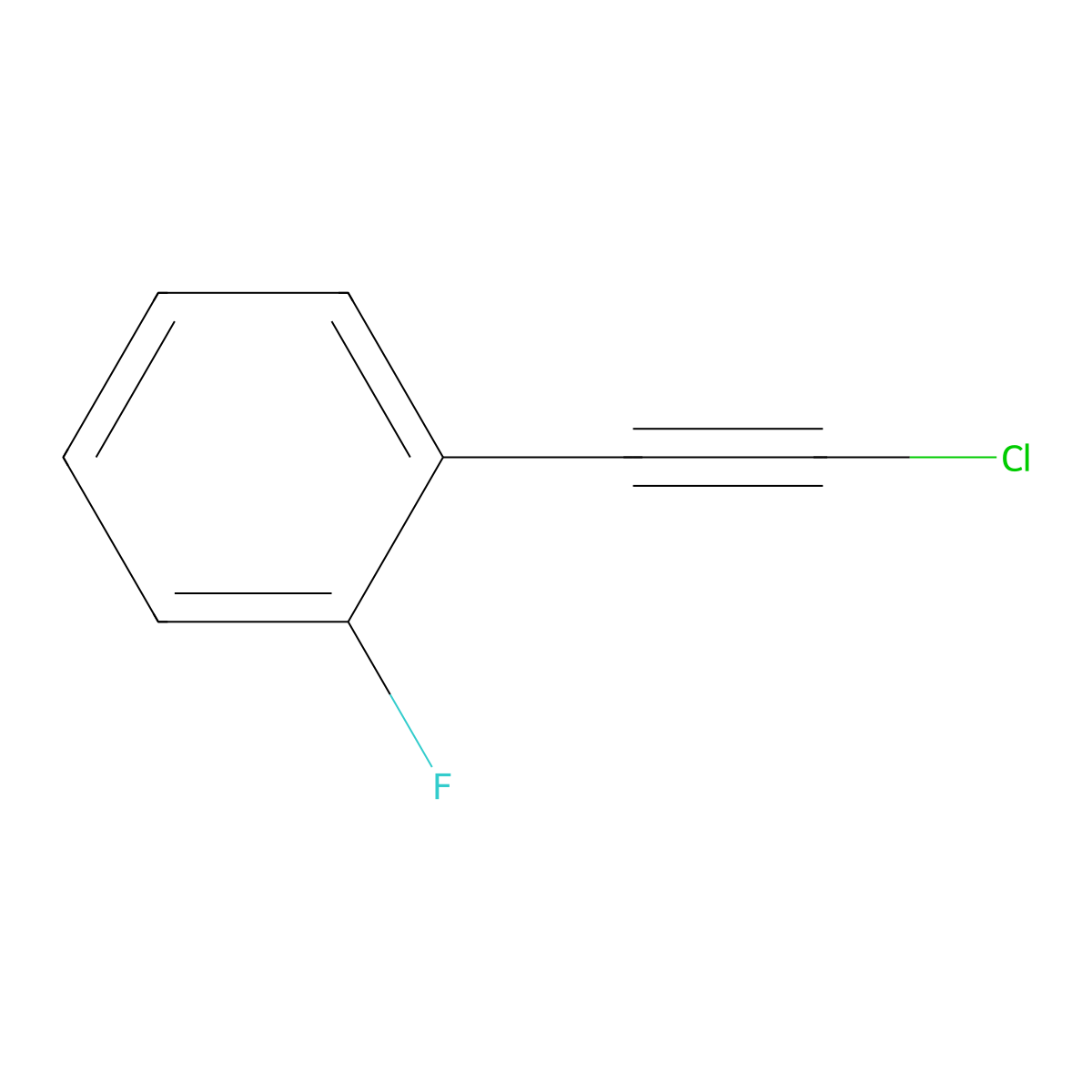 1-(2-Chloroethynyl)-2-fluorobenzene molecular structure, CAS 1611483-77-2