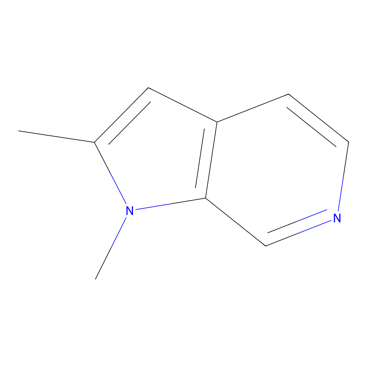 1,2-Dimethyl-1H-pyrrolo[2,3-c]pyridine molecular structure, CAS 1611498-48-6
