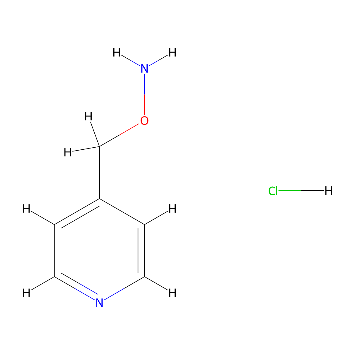 4-Aminoxymethyl pyridine hydrochloride molecular structure, CAS 16115-54-1