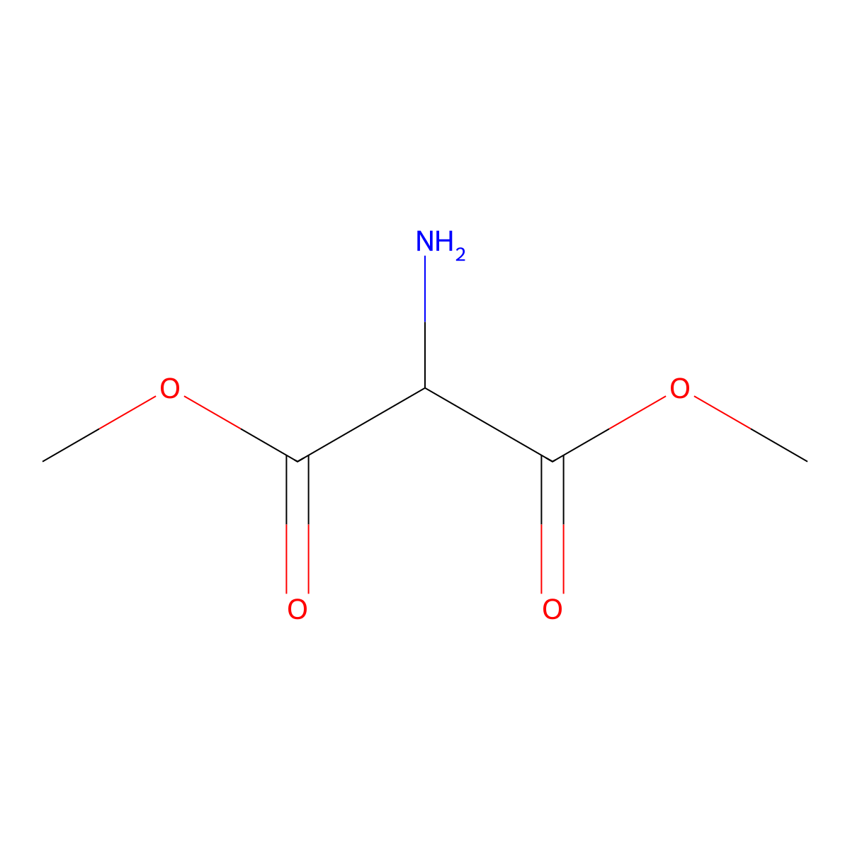 Dimethyl aminomalonate hydrochloride molecular structure, CAS 16115-80-3
