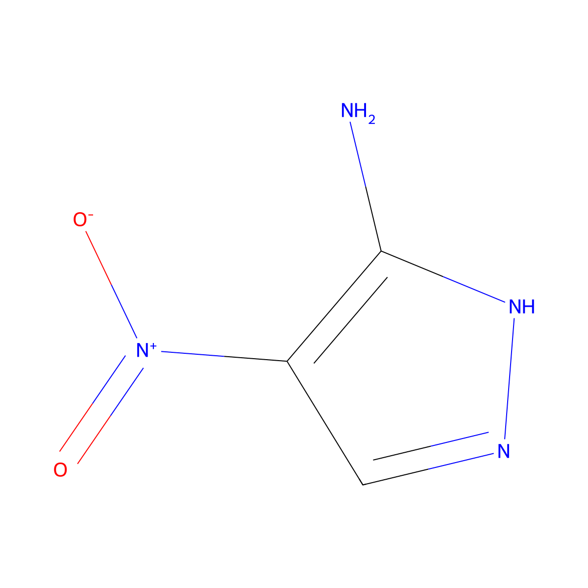 4-nitro-1H-pyrazol-5-amine molecular structure, CAS 16115-82-5