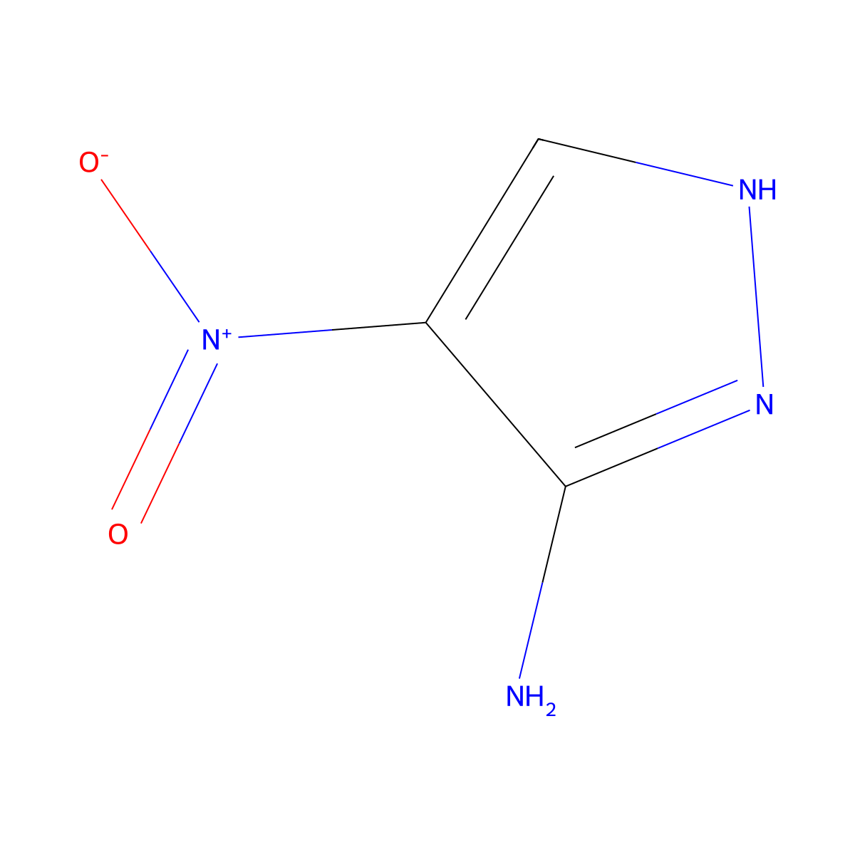 4-nitro-1H-pyrazol-5-amine molecular structure, CAS 16115-82-5