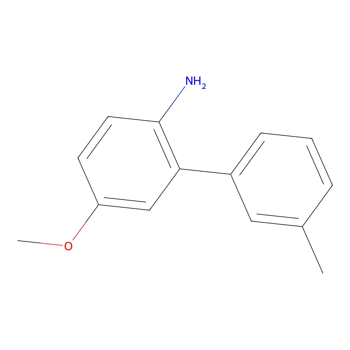 5-Methoxy-3'-methyl-[1,1'-biphenyl]-2-amine molecular structure, CAS 1611528-15-4