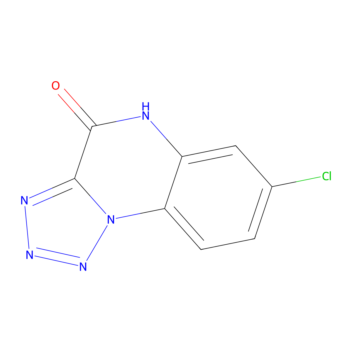 7-chlorotetrazolo[1,5-a]quinoxalin-4(5H)-one molecular structure, CAS 161154-16-1