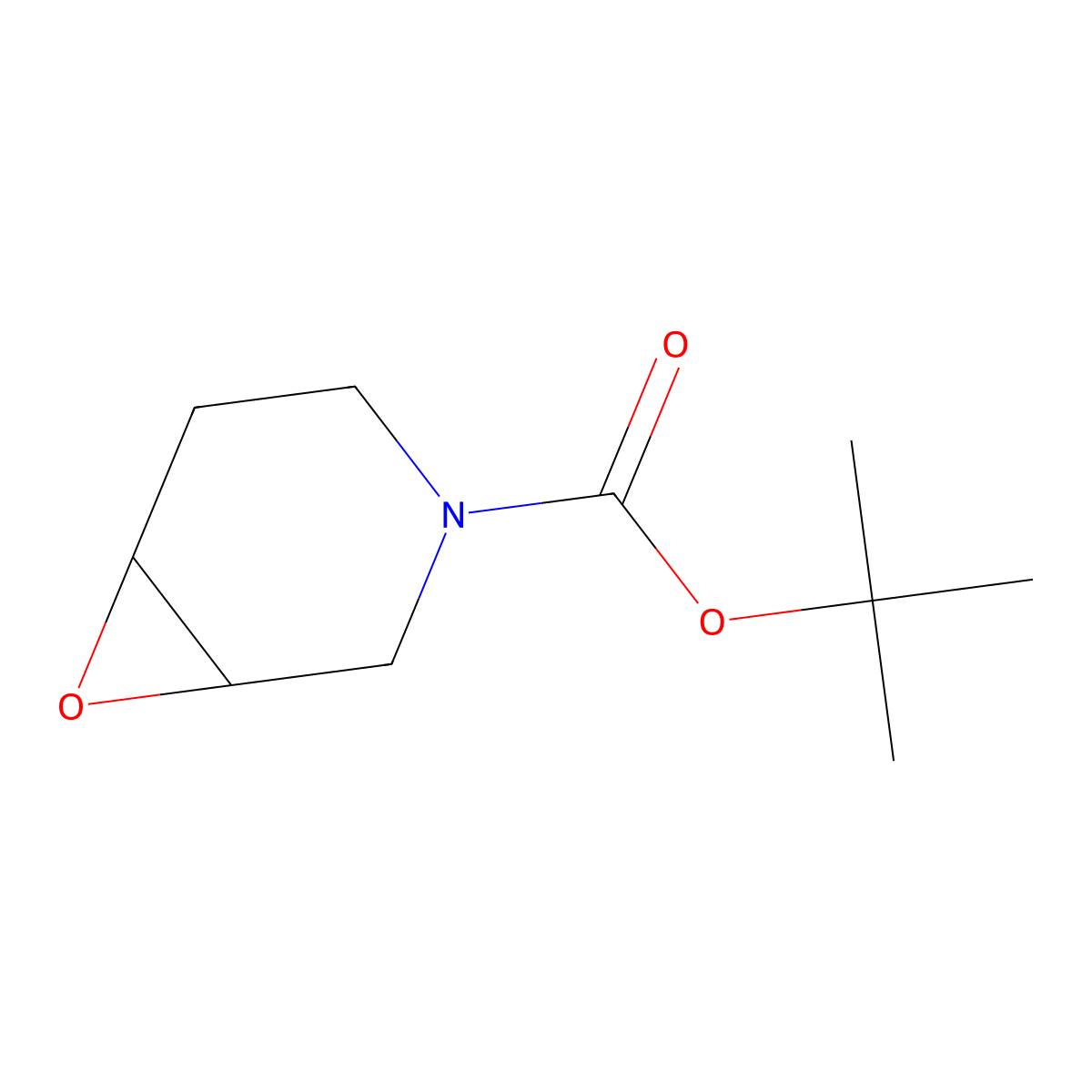 tert-Butyl 7-Oxa-3-azabicyclo(4.1.0)heptane-3-carboxylate molecular structure, CAS 161157-50-2