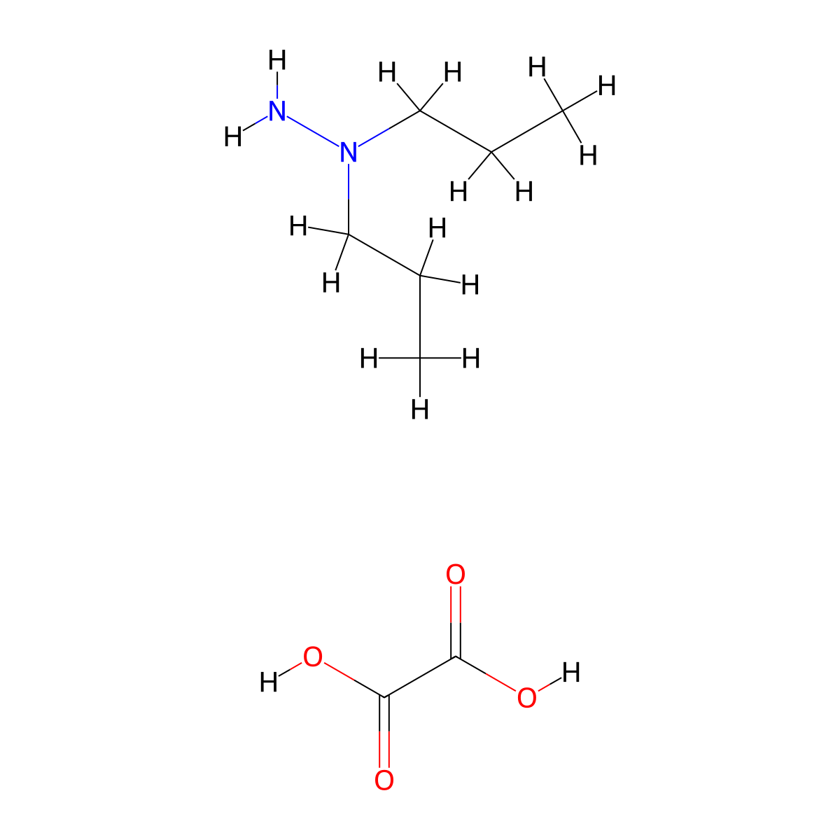 1,1-Dipropylhydrazine oxalate molecular structure, CAS 161158-02-7