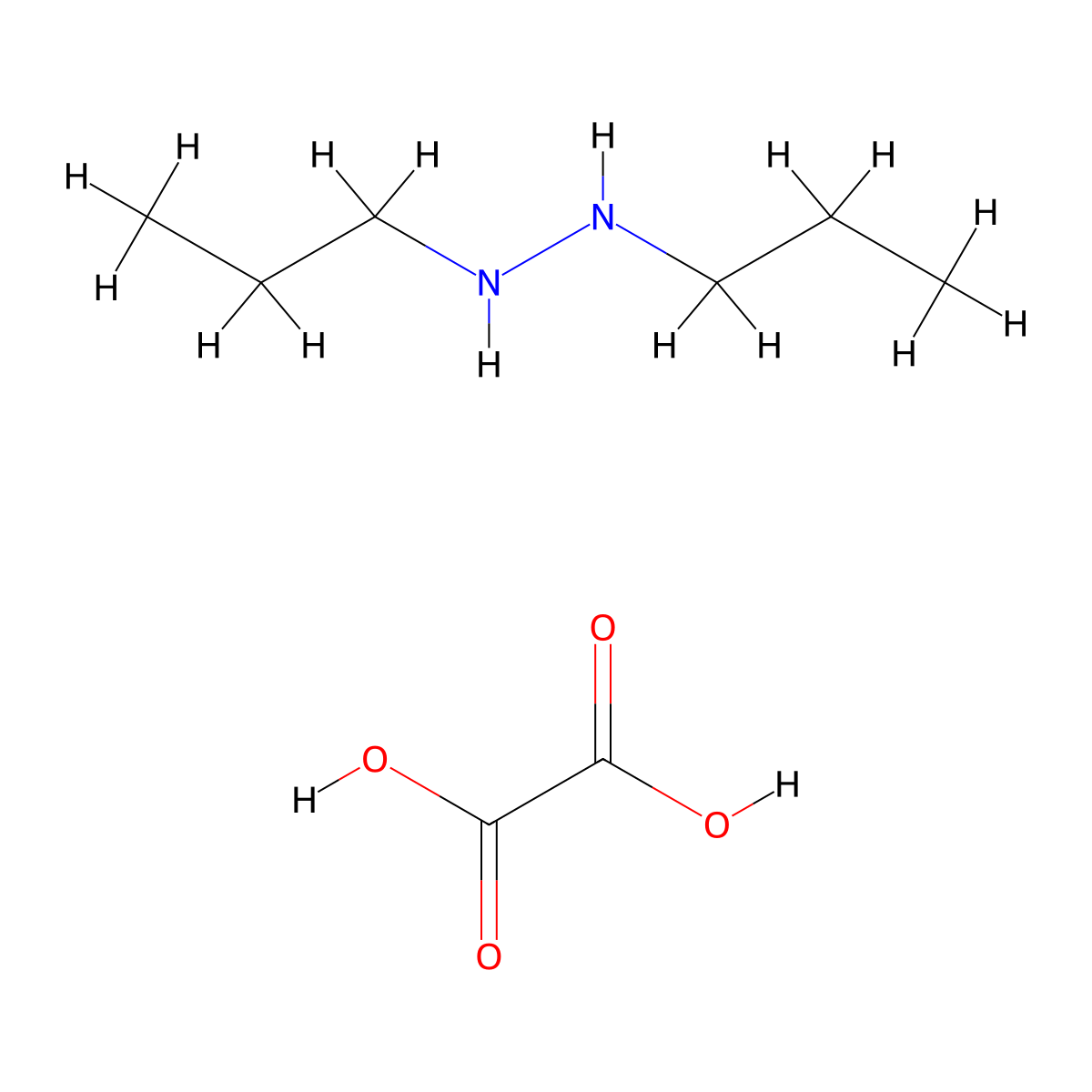 1,2-Dipropylhydrazine oxalate molecular structure, CAS 161158-03-8