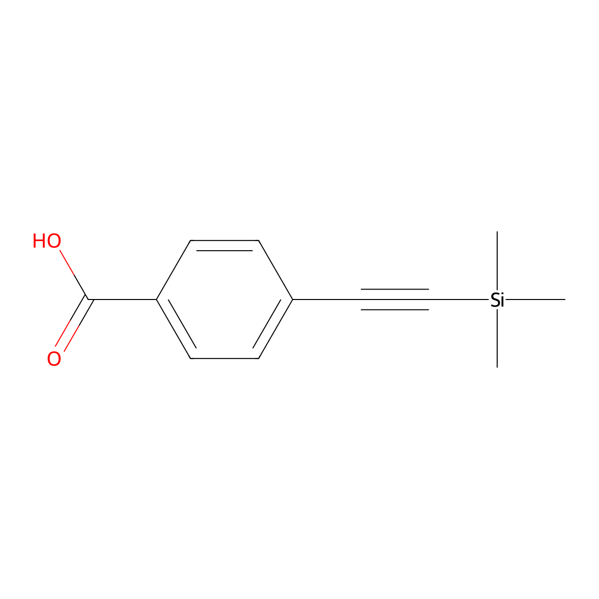 4-[(Trimethylsilyl)ethynyl]benzoic acid molecular structure, CAS 16116-80-6