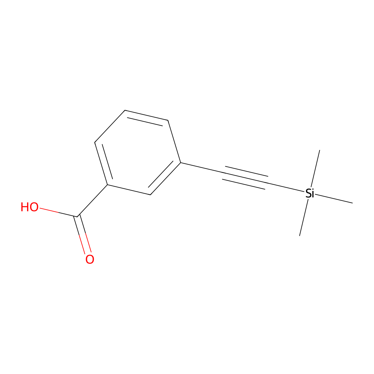 3-[(Trimethylsilyl)ethynyl]benzoic acid molecular structure, CAS 16116-82-8