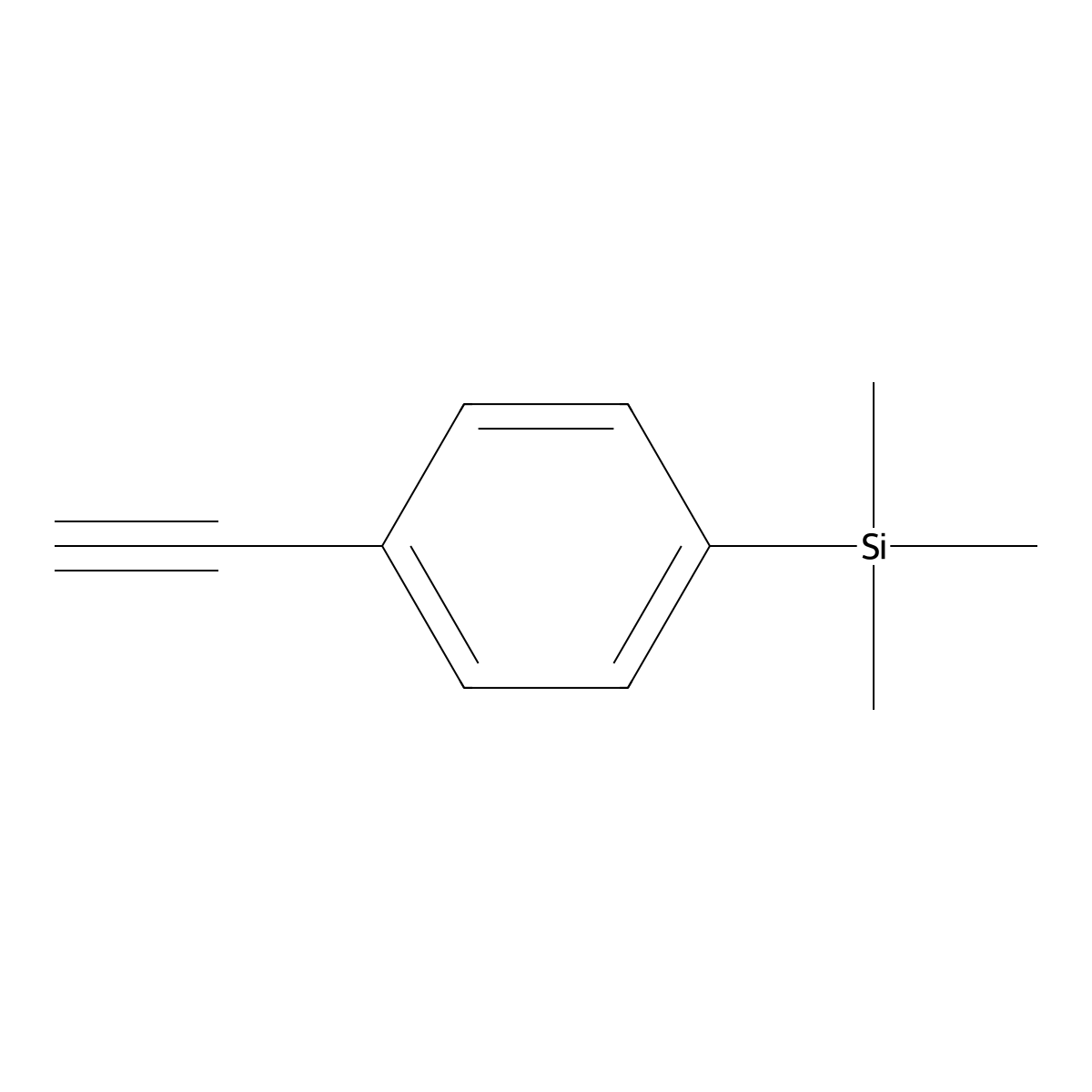(4-Ethynylphenyl)trimethylsilane molecular structure, CAS 16116-92-0