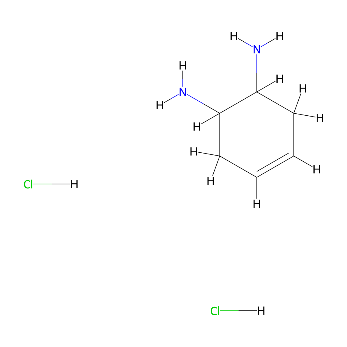 (1R,2R)-Cyclohex-4-ene-1,2-diamine dihydrochloride molecular structure, CAS 161170-72-5