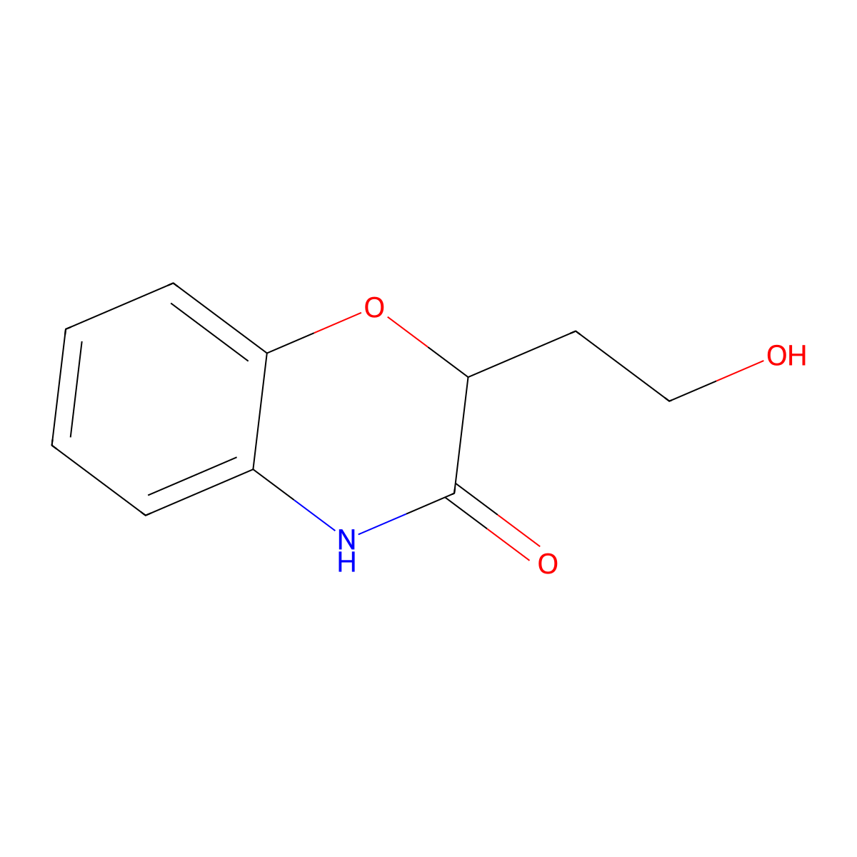 2-(2-hydroxyethyl)-2H-1,4-benzoxazin-3(4H)-one molecular structure, CAS 161176-99-4