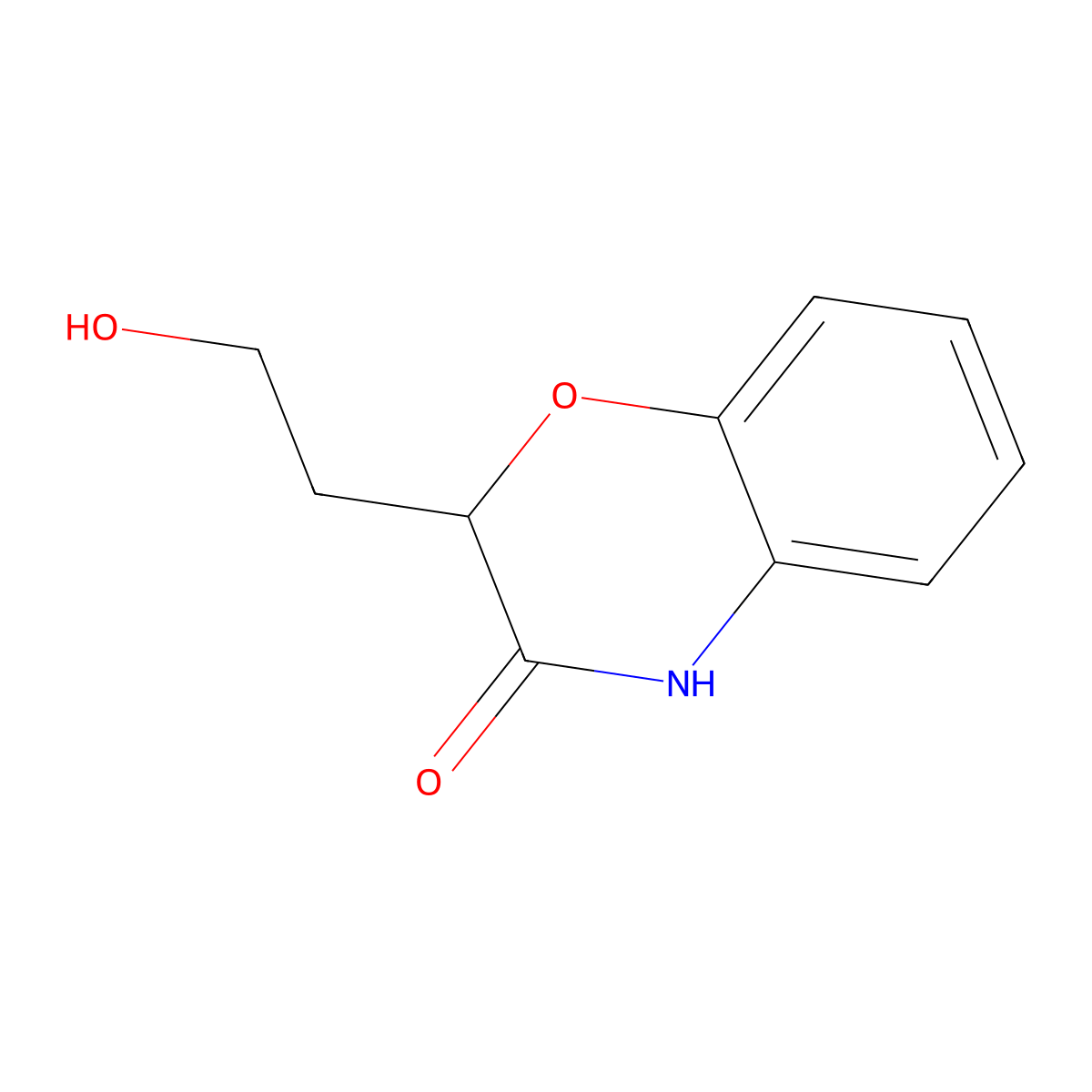 2-(2-hydroxyethyl)-2H-1,4-benzoxazin-3(4H)-one molecular structure, CAS 161176-99-4
