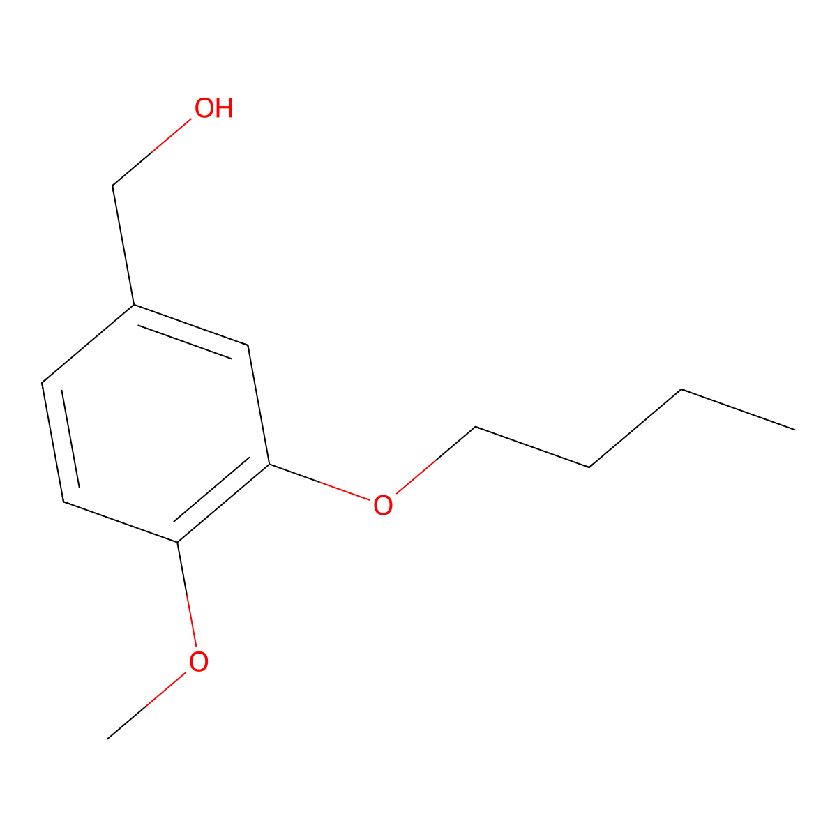 (3-Butoxy-4-methoxyphenyl)methanol molecular structure, CAS 161179-23-3