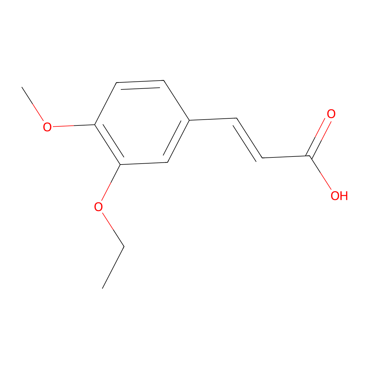 3-(3-Ethoxy-4-methoxyphenyl)prop-2-enoic acid molecular structure, CAS 161179-30-2