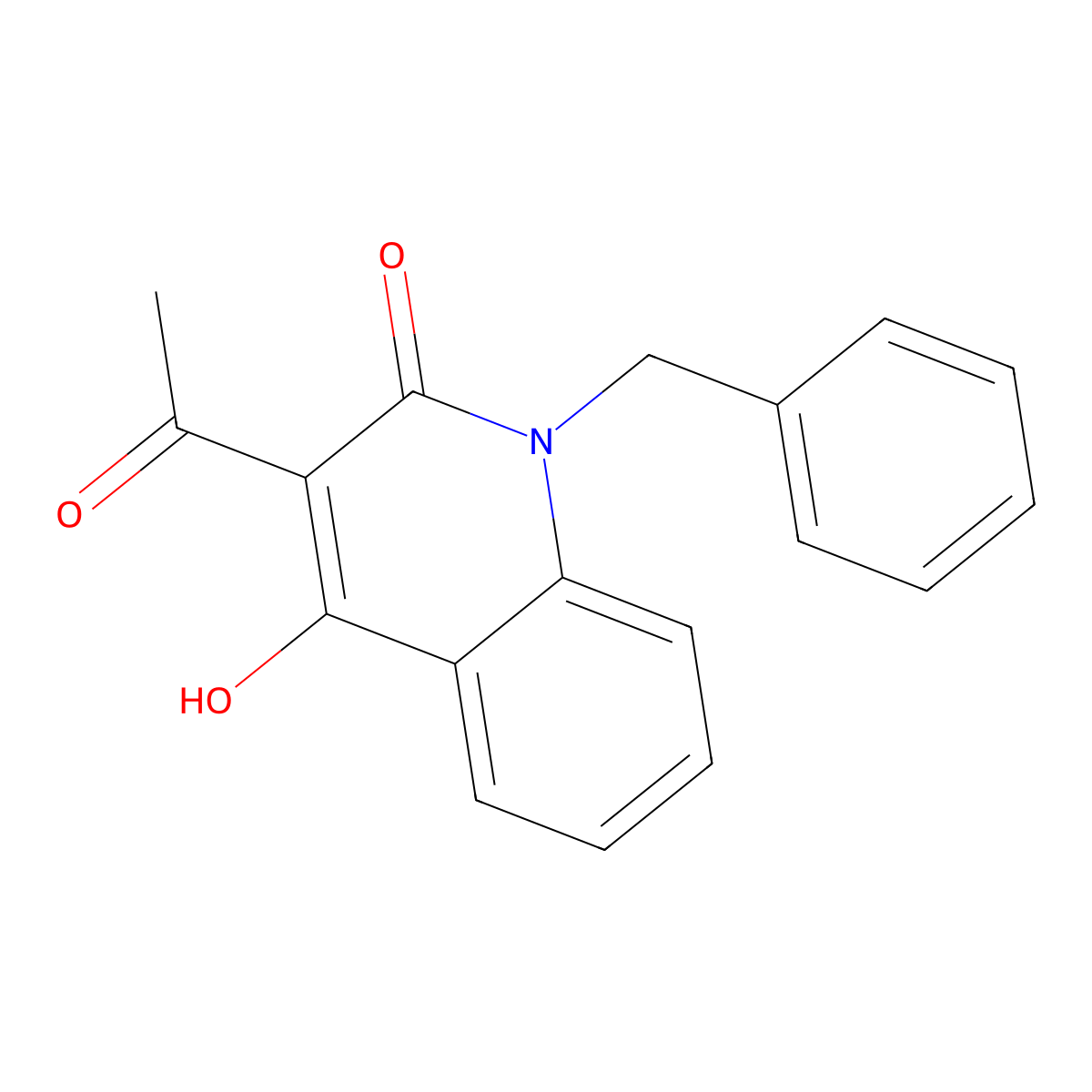 3-acetyl-1-benzyl-4-hydroxy-2(1H)-quinolinone molecular structure, CAS 161185-40-6