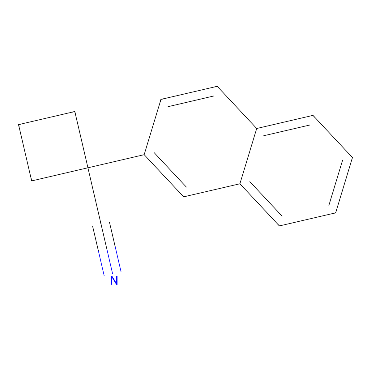 1-(2-Naphthyl)cyclobutanecarbonitrile molecular structure, CAS 161190-37-0