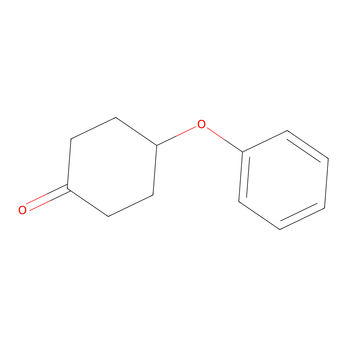4-Phenoxycyclohexanone molecular structure, CAS 161194-41-8