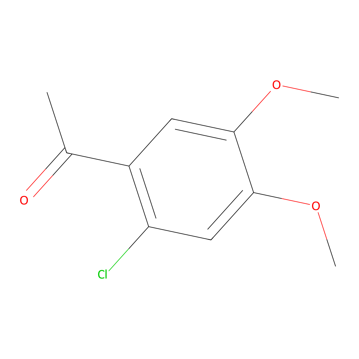 1-(2-Chloro-4,5-dimethoxyphenyl)ethan-1-one molecular structure, CAS 161199-98-0
