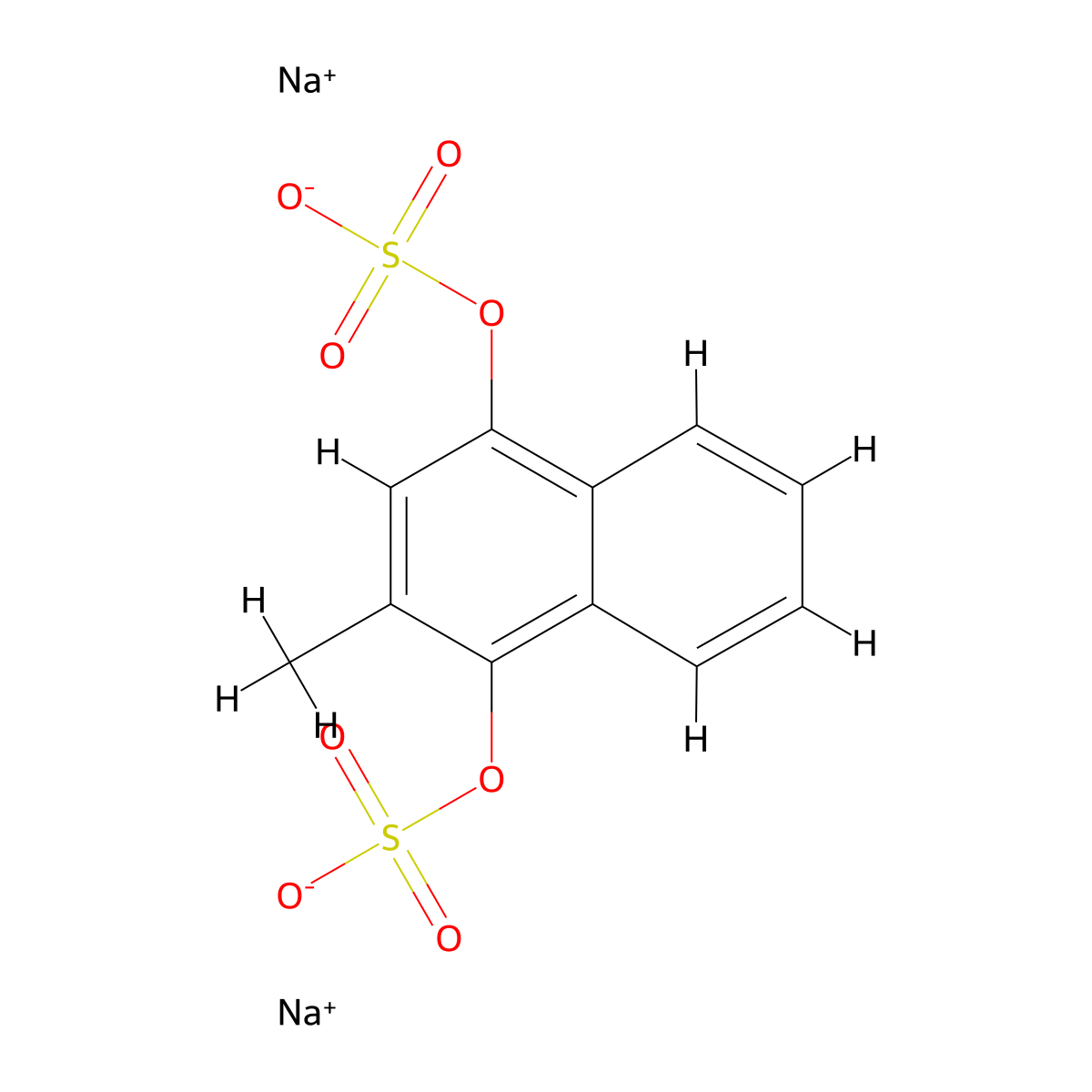 Menadiol Sodium Sulfate molecular structure, CAS 1612-30-2