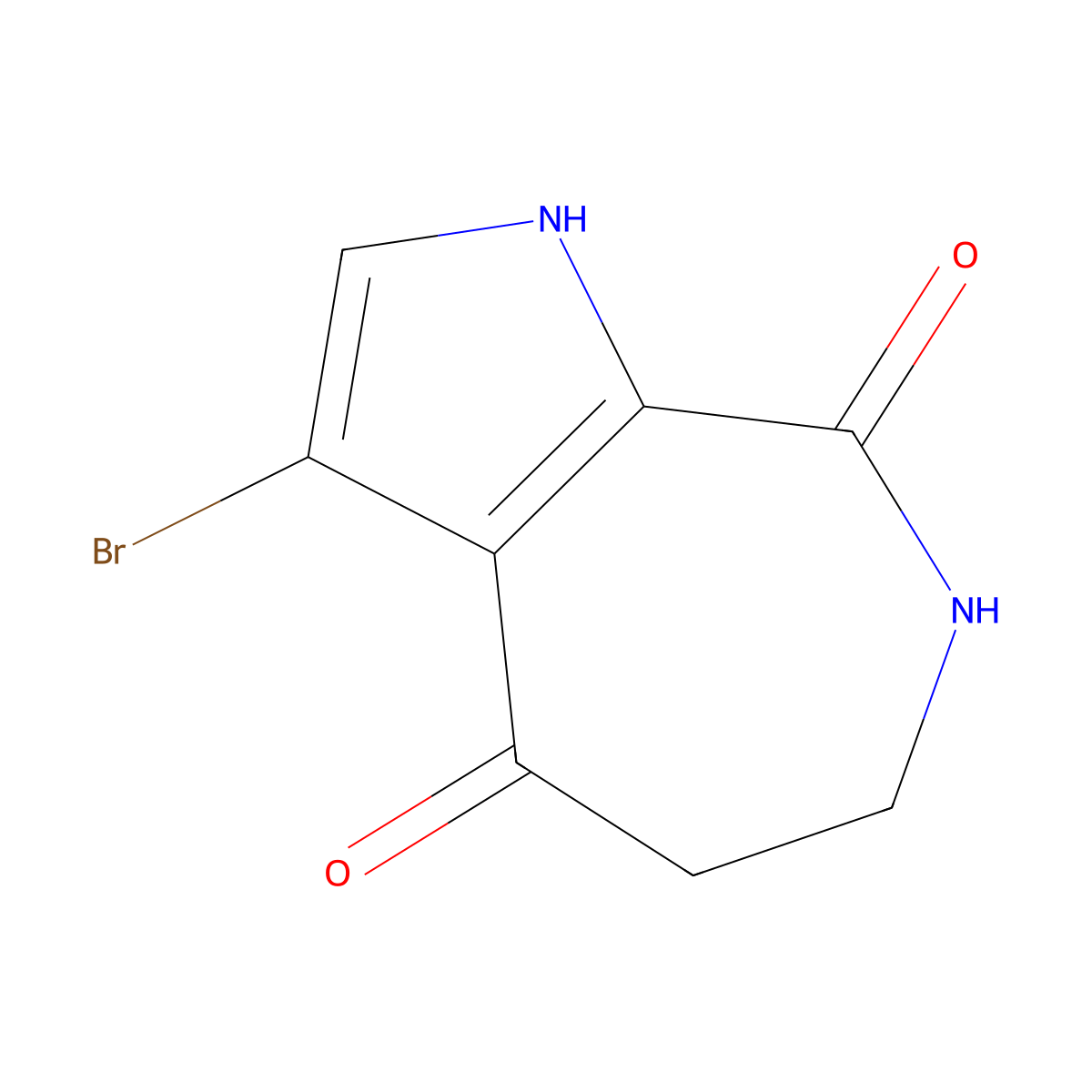 3-Bromo-6,7-dihydropyrrolo[2,3-c]azepine-4,8(1H,5H)-dione molecular structure, CAS 161200-38-0