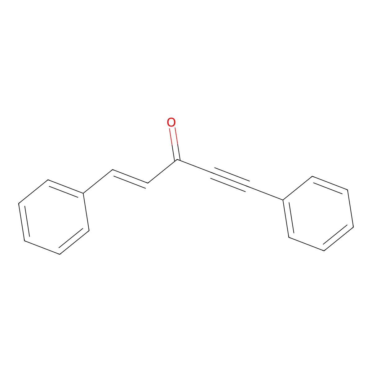 1,5-Diphenyl-1-penten-4-yn-3-one molecular structure, CAS 16121-39-4