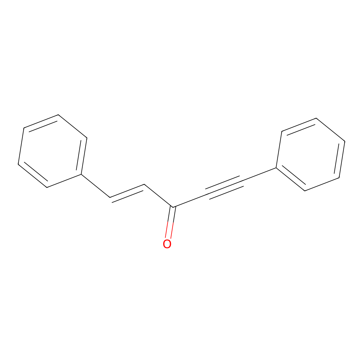 1,5-Diphenyl-1-penten-4-yn-3-one molecular structure, CAS 16121-39-4