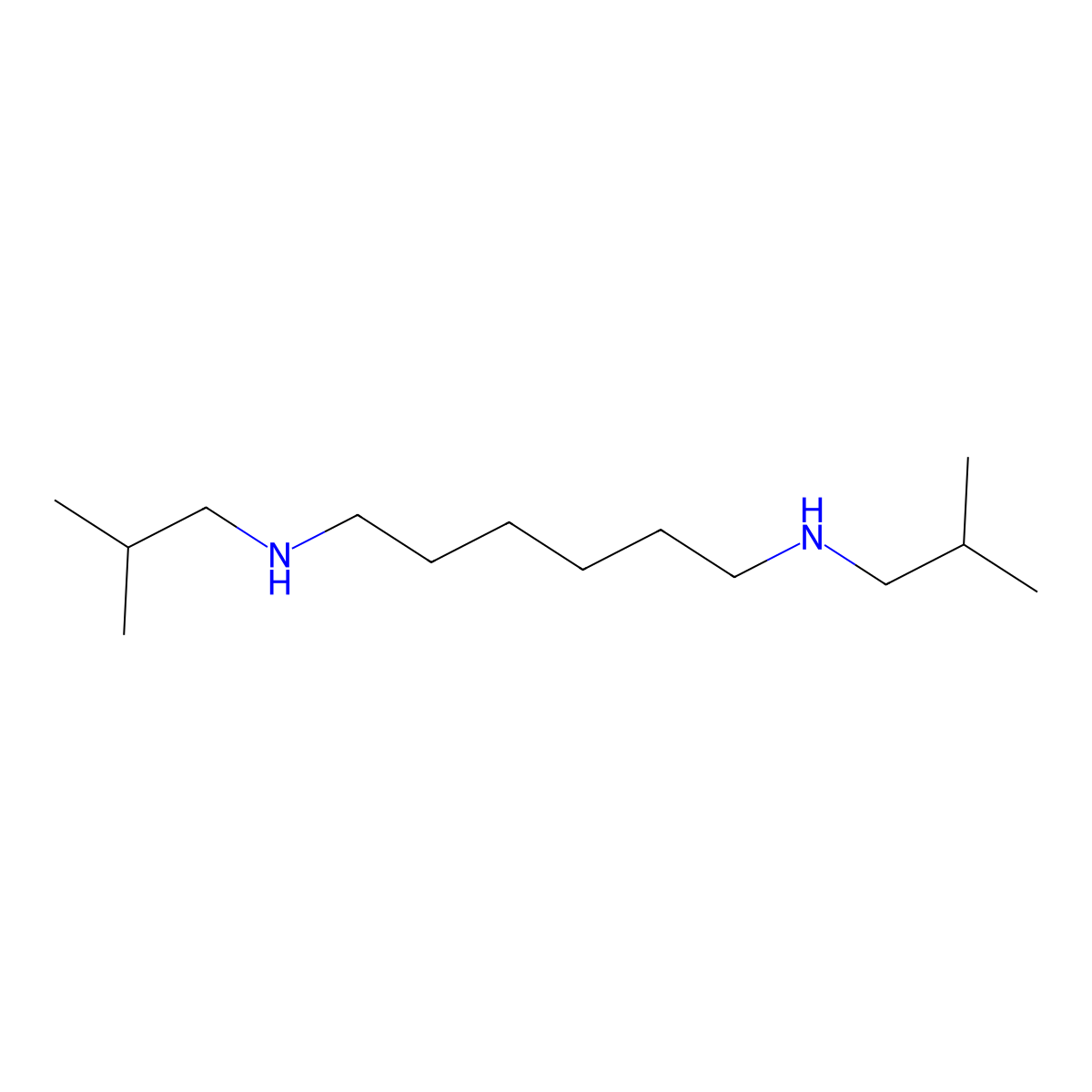1,6-Hexanediamine, N,N'-bis(2-methylpropyl)- molecular structure, CAS 16121-92-9