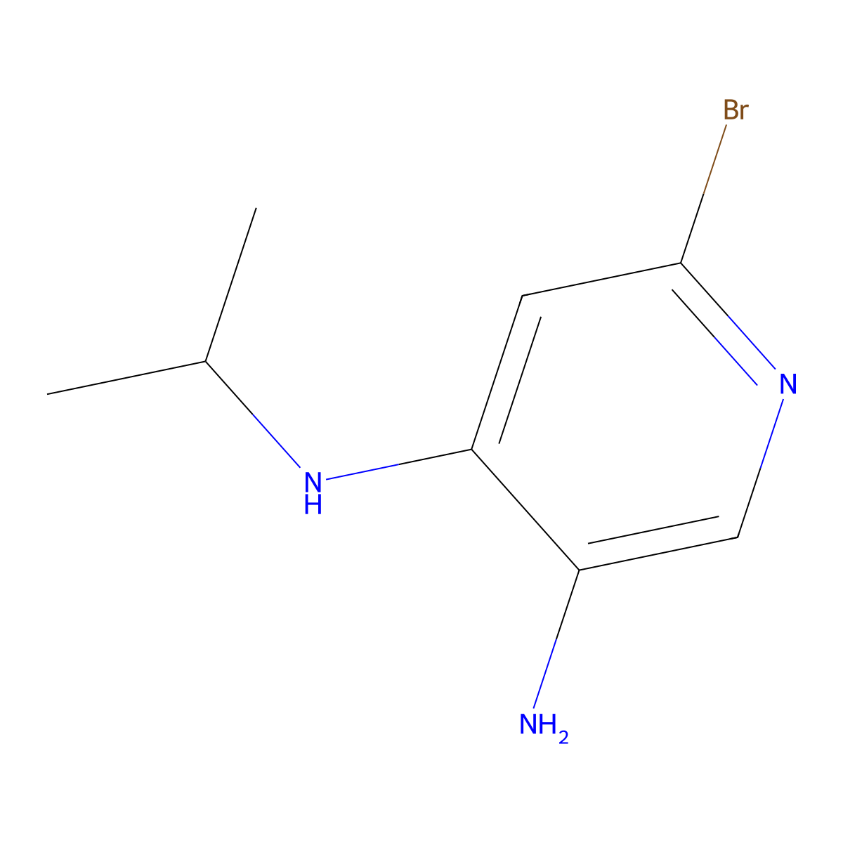 6-bromo-N4-isopropylpyridine-3,4-diamine molecular structure, CAS 1612171-83-1