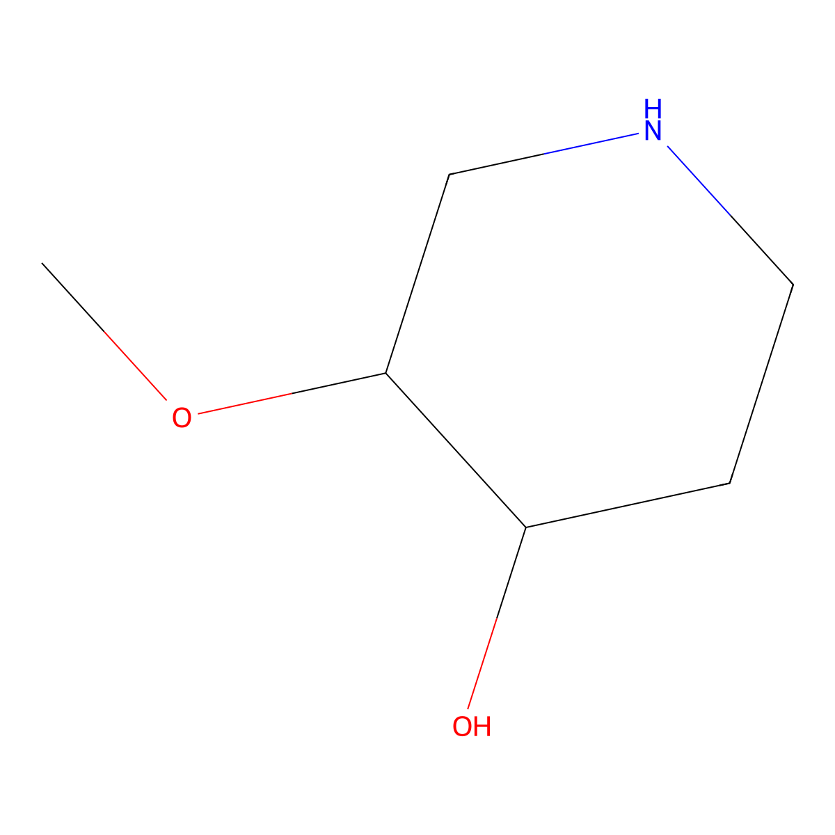 (3R,4R)-rel-3-Methoxypiperidin-4-ol molecular structure, CAS 1612172-94-7