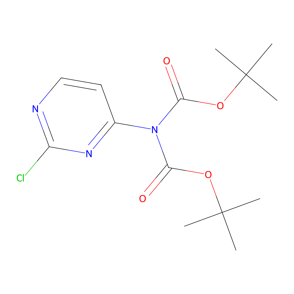 Tert-butyl N-[(tert-butoxy)carbonyl]-N-(2-chloropyrimidin-4-YL)carbamate molecular structure, CAS 1612175-47-9