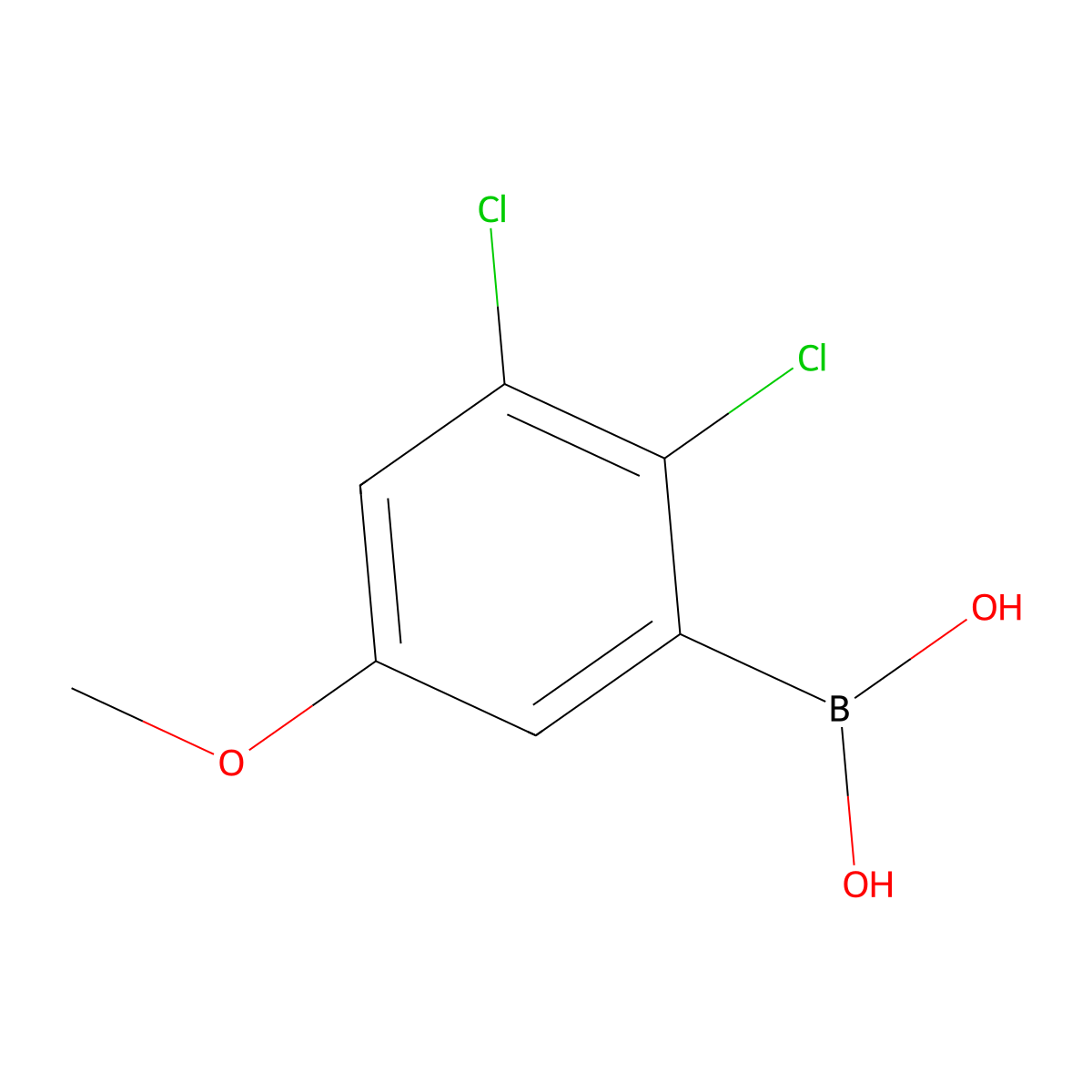 (2,3-Dichloro-5-methoxyphenyl)boronic acid molecular structure, CAS 1612184-07-2