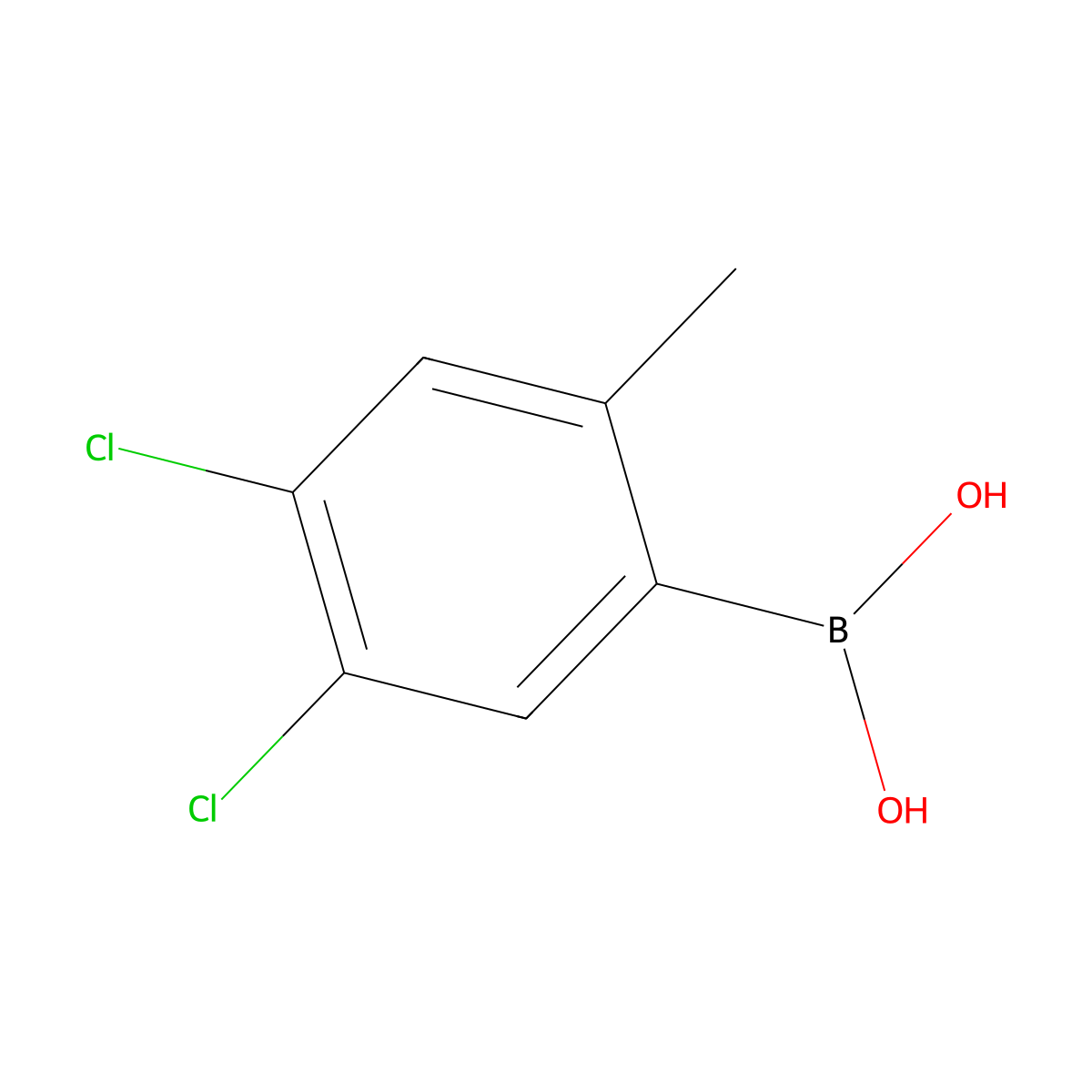 4,5-Dichloro-2-methylphenylboronic acid molecular structure, CAS 1612184-33-4