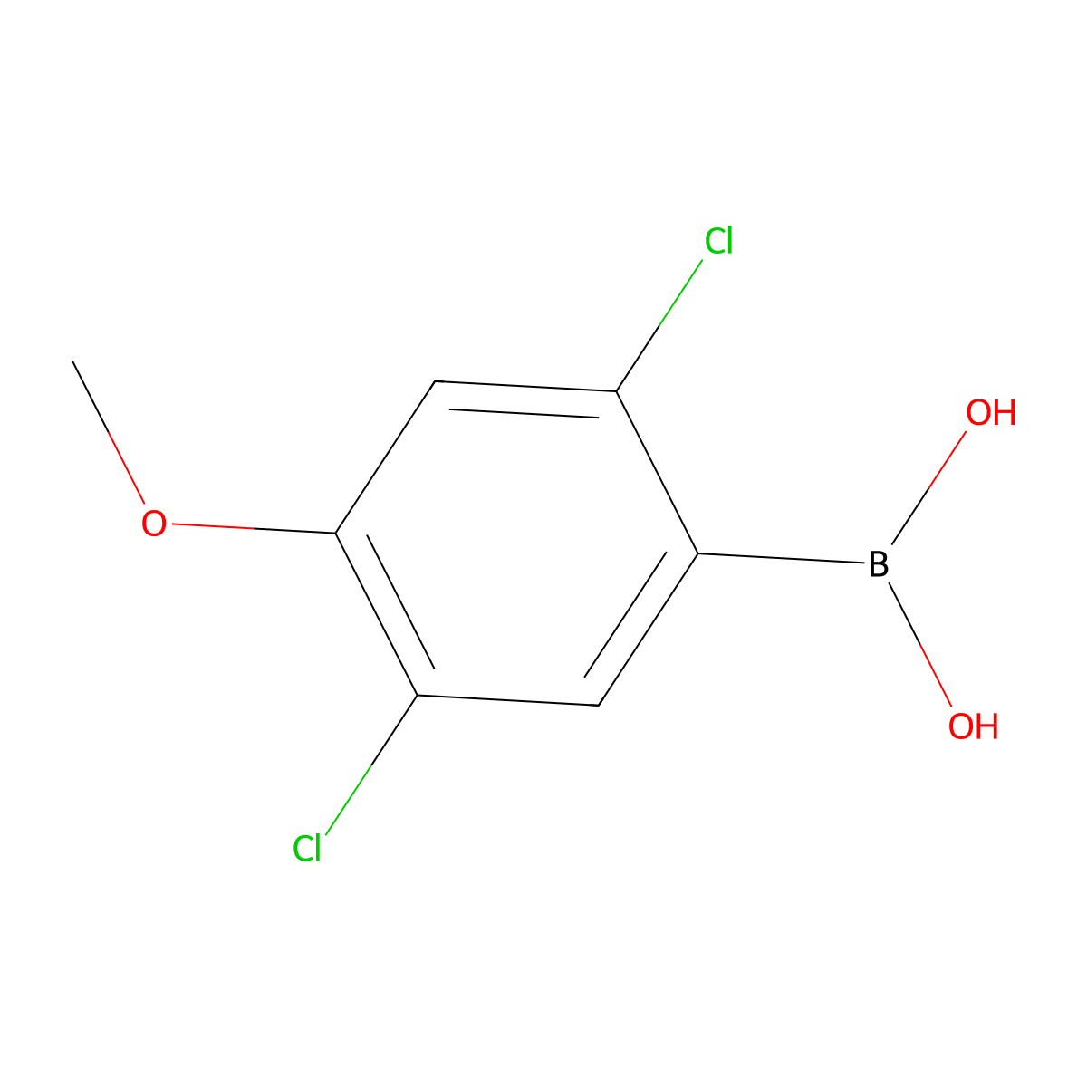 (2,5-Dichloro-4-methoxyphenyl)boronic acid molecular structure, CAS 1612184-34-5