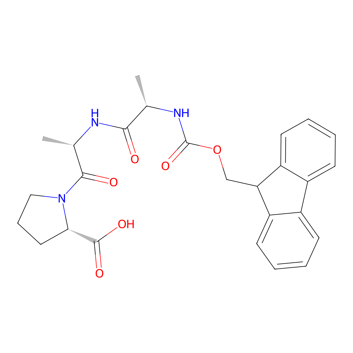 Fmoc-Ala-Ala-Pro-OH molecular structure, CAS 161220-53-7
