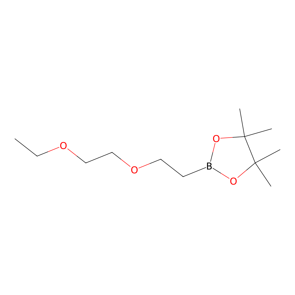 2-[2-(2-Ethoxyethoxy)ethyl]-4,4,5,5-tetramethyl-1,3,2-dioxaborolane molecular structure, CAS 1612215-36-7
