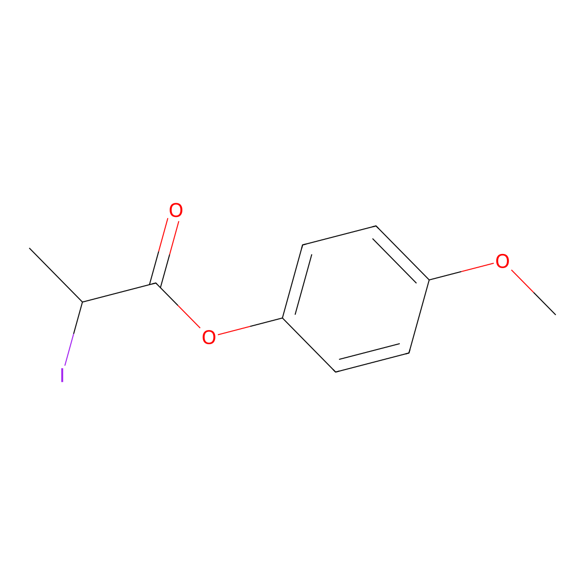 4-Methoxyphenyl 2-iodopropanoate molecular structure, CAS 1612216-58-6