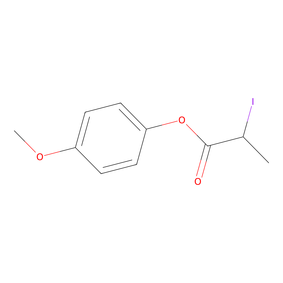 4-Methoxyphenyl 2-iodopropanoate molecular structure, CAS 1612216-58-6